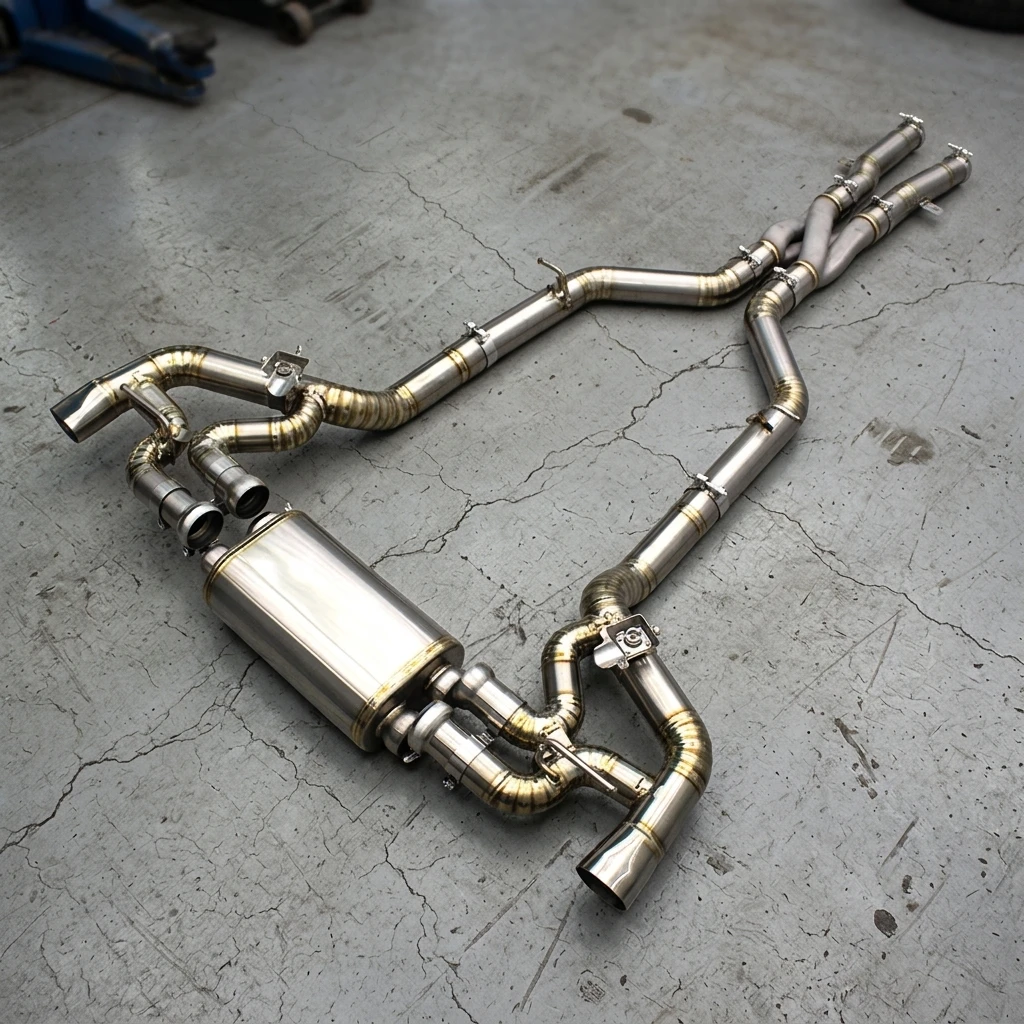 1 Titanium Catback Exhaust With Z-pipe Design For Mercedes-benz Amg Gt/gts C190 4.0t 2014-2023