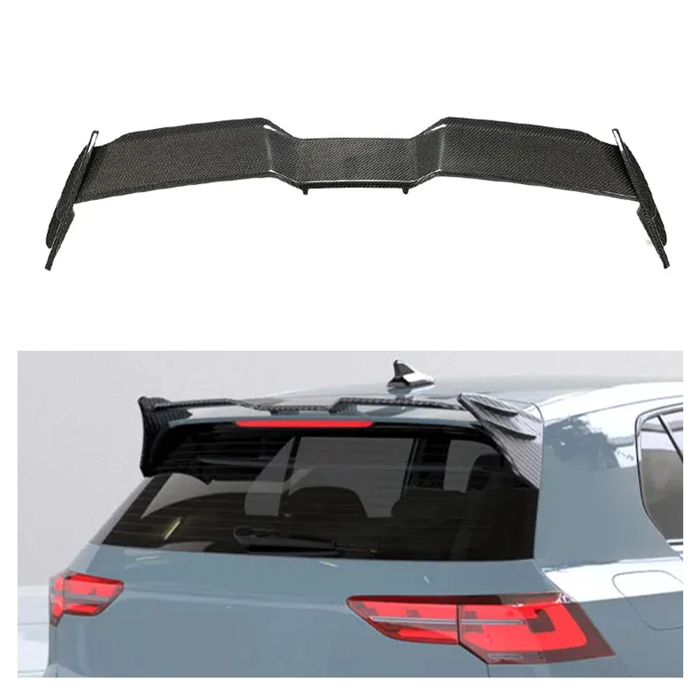 100% Dry Carbon Fiber Material Car Roof Spoiler Upper Rear Spoiler Wing For Cars For Volkswagen Vw Golf 8 Gti 2021-up Body Kit
