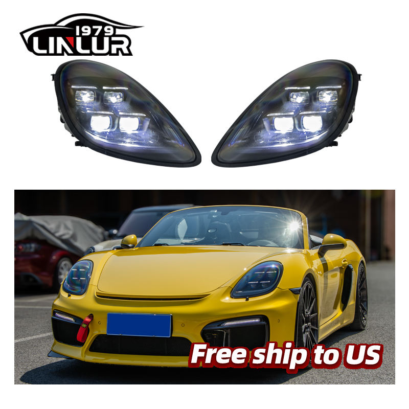 [1979] 2013 2014 2015 Car Head Lamp 981 Headlight Upgrade to 2025 Pdls Style Led Headlights for Porsche Boxster Cayman