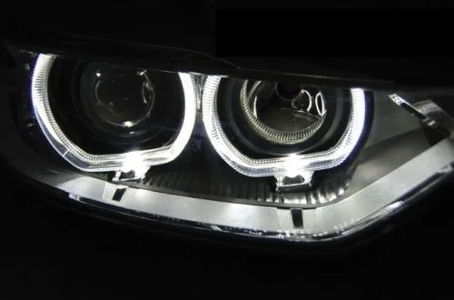 2005-2012 E90/E91 BMW 3 Series/M3 Snake-Eye LED Headlights - Yellow DRL | E90 Headlights & Angel Eyes โ photo 3