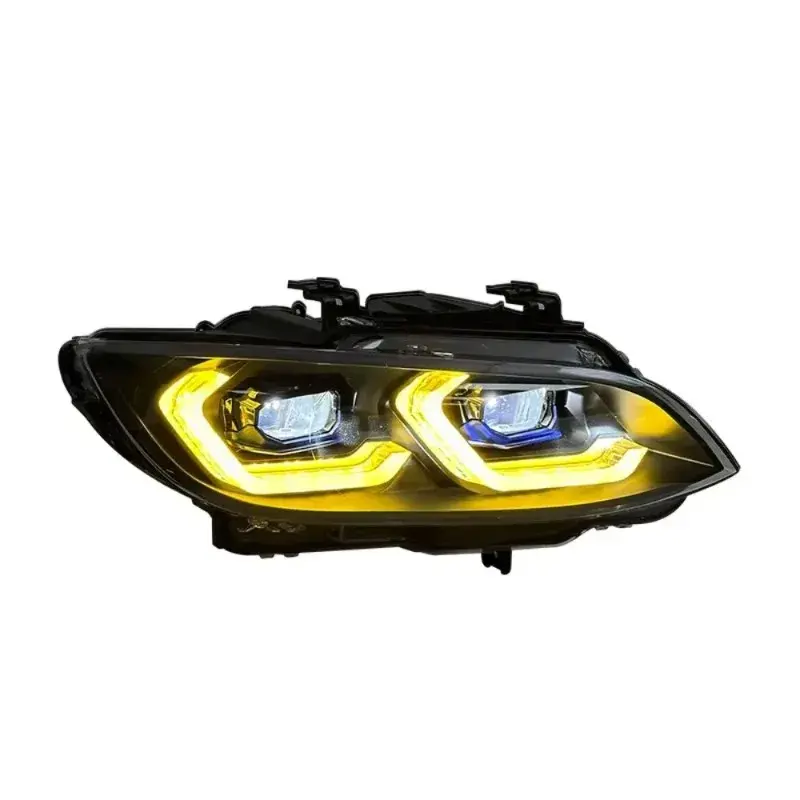 2006-2009 E92/E93 BMW 3 Series LED Headlights - Yellow/White DRL, Plug and Play | Angel Eyes & Headlight Assemblies — photo 3