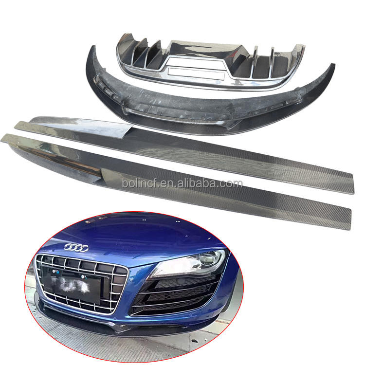 2007-2014 Audi R8 V10 Carbon Fiber Aero Kit - Front Lip, Side Skirts, Diffuser & Spoiler | Body Kit & Ground Effects