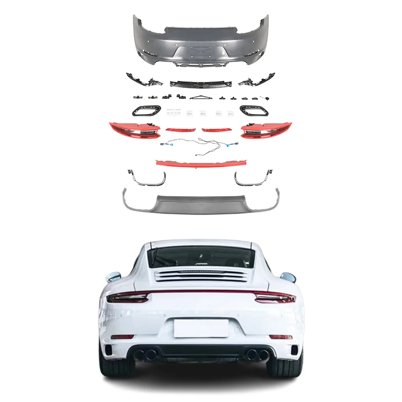 2012-2019 Car Body Kit With Rear Bumper Upgrade And Taillights New Condition Fog Light Cut-outs Suitable For 911 991