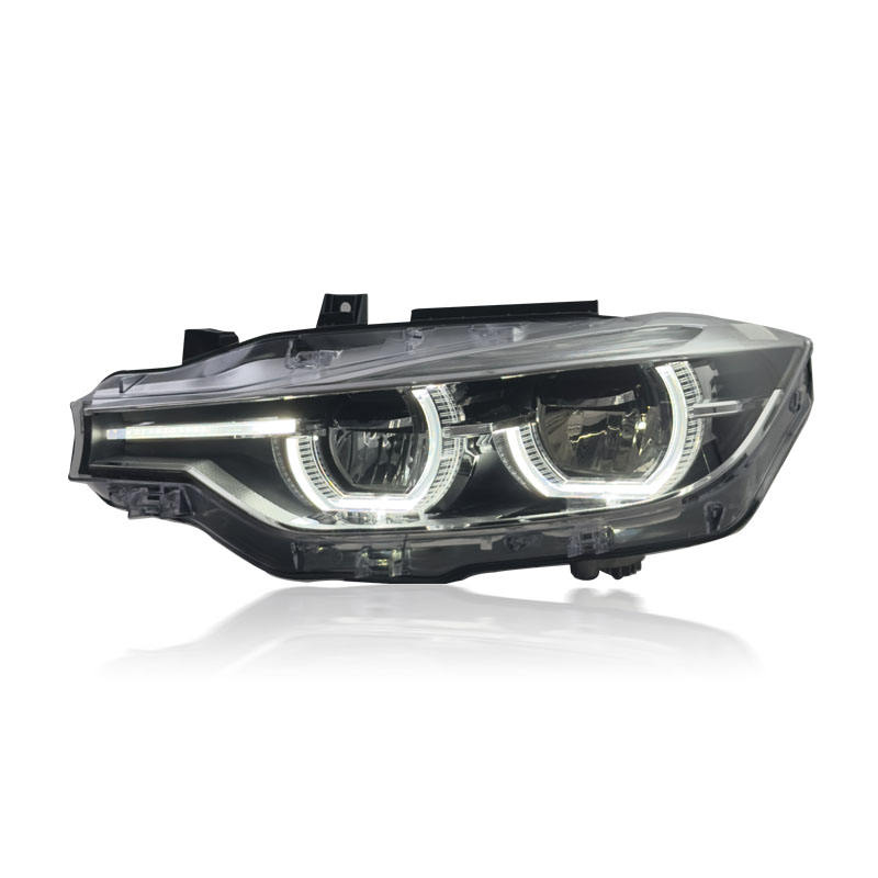 2013-2018 F30/F35 BMW 3 Series Dual-Color Ikon-Style LED Headlights - Yellow/White DRL Switching | F30 Headlights & Angel Eyes