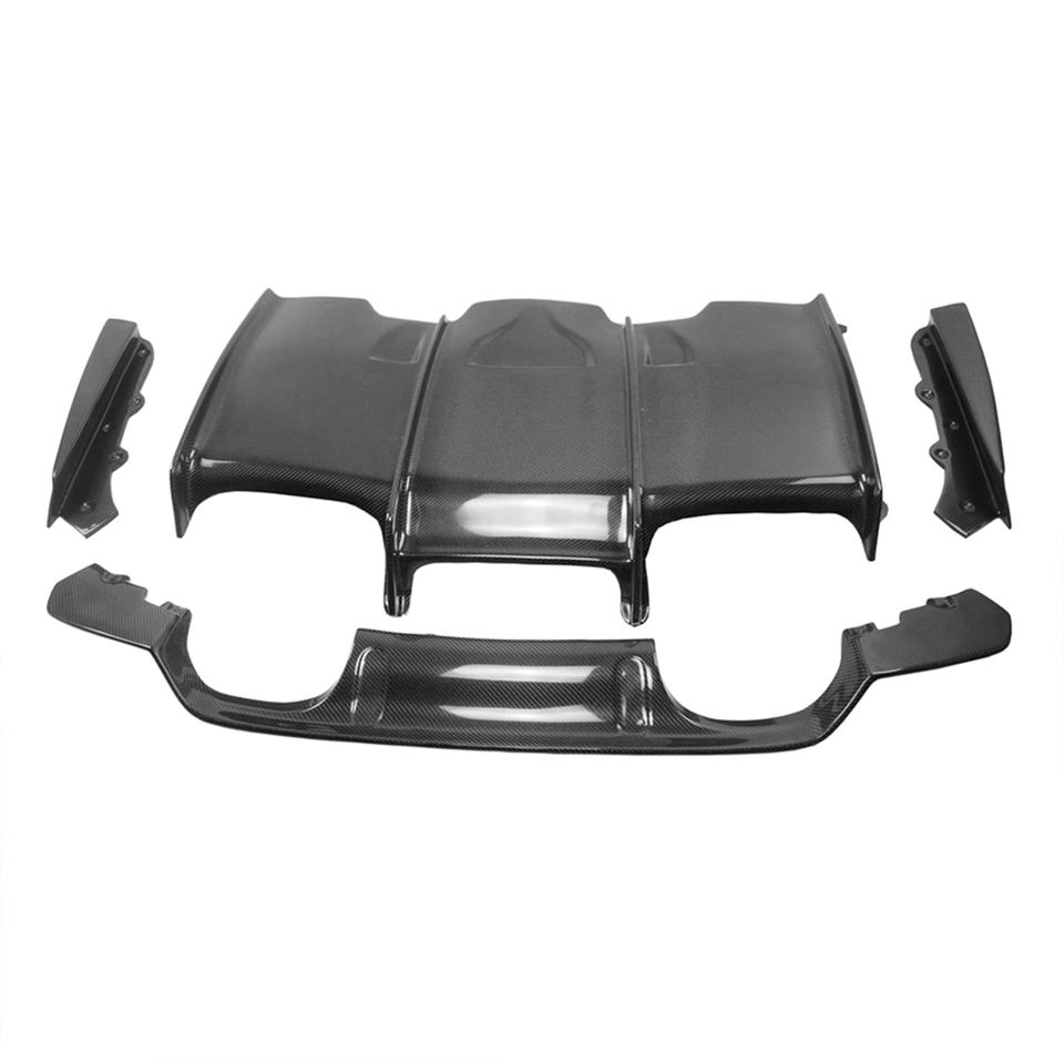 2014-2019 F80/F82/F83 BMW M3/M4 Carbon Fiber Rear Diffuser - PSM Style, 4-Piece | Rear Valance & Diffuser