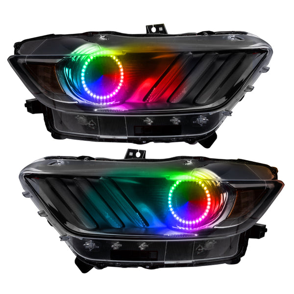 2015-2017 Ford Mustang RGB Demon-Eye DRL Kit - Phone App Controlled | Demon Eyes & Halo Rings — photo 2