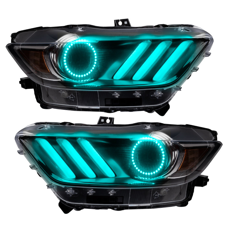 2015-2017 Ford Mustang RGB Demon-Eye DRL Kit - Phone App Controlled | Demon Eyes & Halo Rings — photo 3