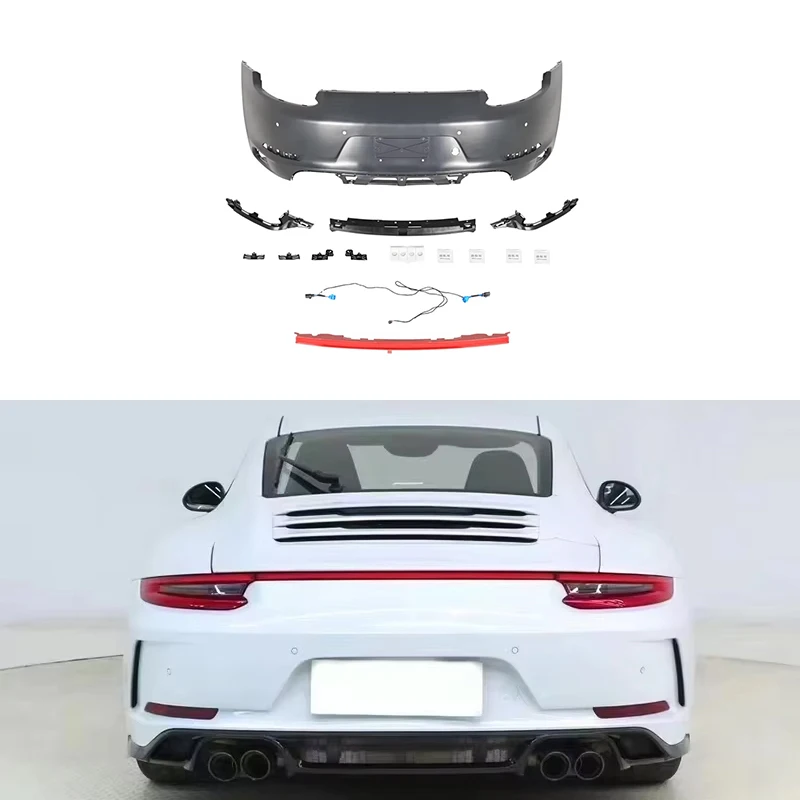 2016-2019 991 Tail Light Upgrade Continuous Taillights With Turn Signal Penetrating Lights Rear Bumper Position For 911