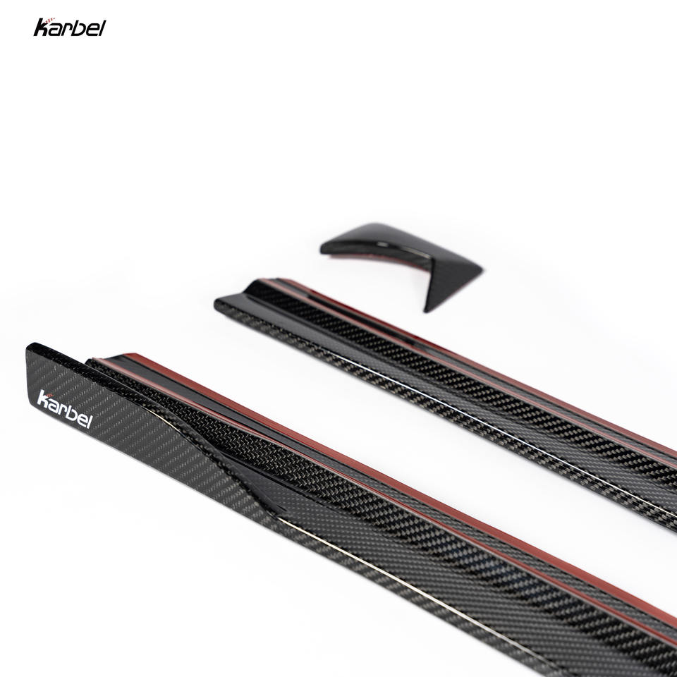 2016-2021 F87 BMW M2 Dry Carbon Fiber Side Skirts - KB Style, Pre-preg | Rockers & Side Splitters — photo 3