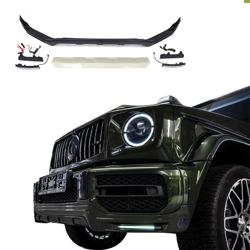 2019-2022 G63 Front Lip Upgrade To B Style Front Bumper Lips For G Class W463a G63 Splitters B700 Front Diffuser W464