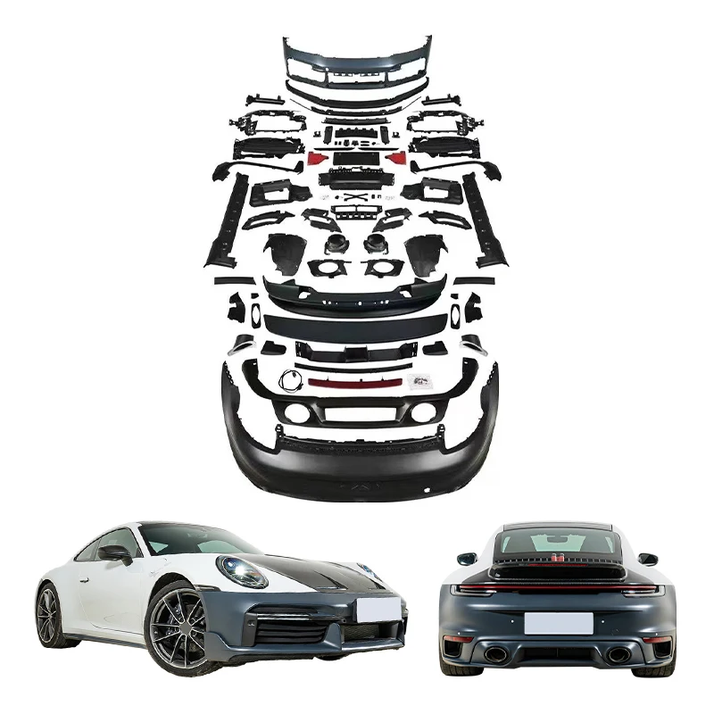 2019-2024 Car Modification Upgrade 992 Body Kit Carbon Fiber Tail Front Bumper Rear Bumper For 911