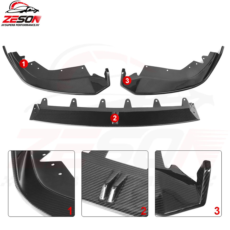 2023-2026 G20/G28 BMW 3 Series LCI (330i/M340i M Sport) Carbon Fiber Front Lip - AD Style | Splitter & Chin Spoiler โ photo 3
