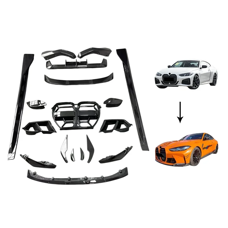 2025 Mp Style Dry Carbon Fiber Body Kit For Bmw 4 Series G82 M4 1:1 Fitment Front Bumper Lip Side