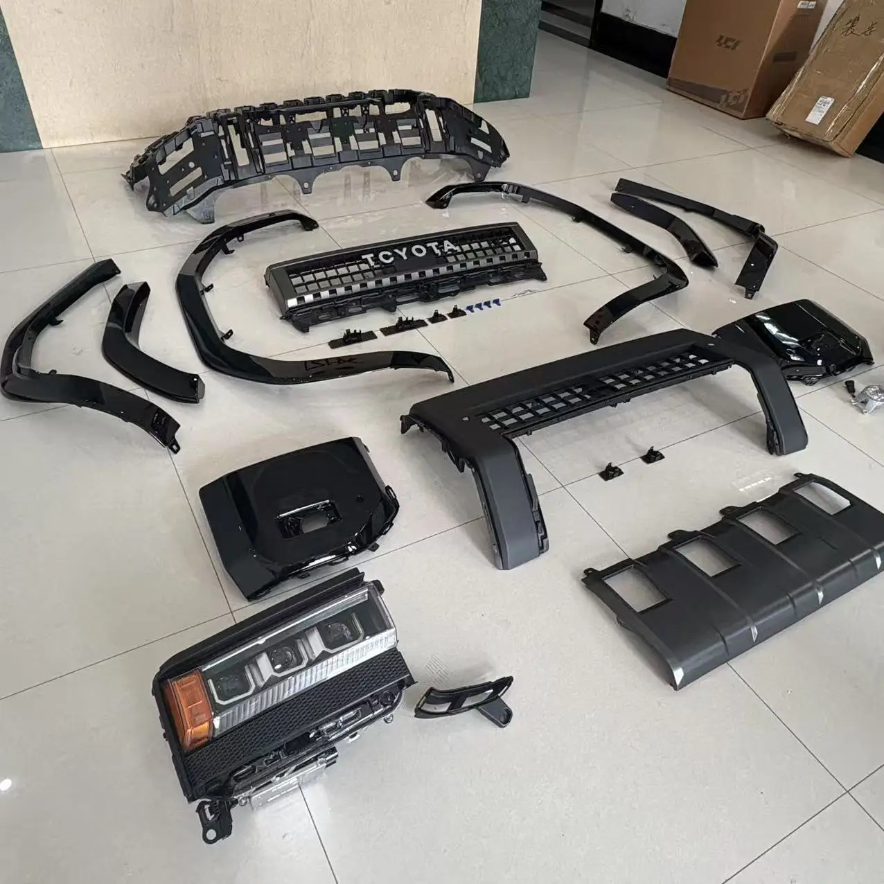 2025 Prado Lc250 Bodykit High Quality Front Rear Bumper Replacement Head Lamp Low Upgrade High For Toyota Prado 250 Accessories