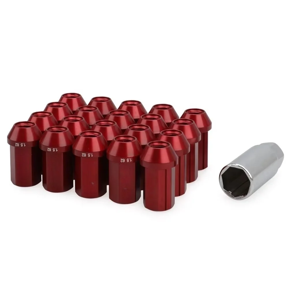 20pcs/set 7075 Aluminum Close-end Rays Lug Nuts Wheel Hub Bolts Wheel Lug Nuts