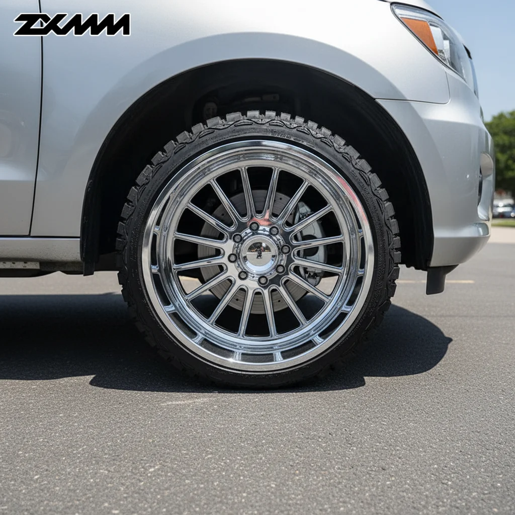 6 Lugs 8x180 26x14 24x14 Forged Pickup &suv Wheels Polish Chrome Sliver For Chevy Silverado 1500 Rims Dodge Durango F150 Rims