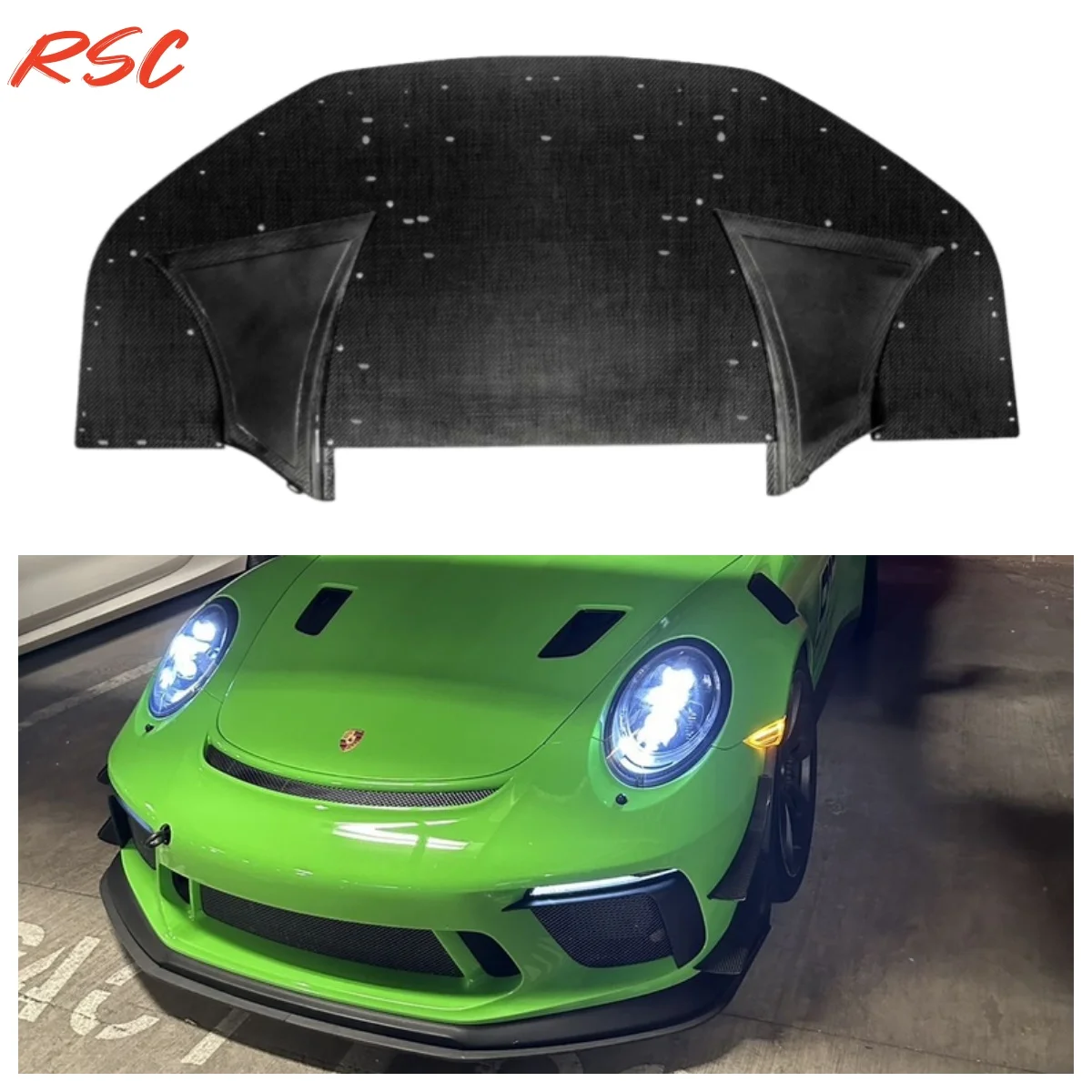 991.2 Gt3rs Dry Carbon Fiber Front Splitter,Canards For Track Racing Use High Downforce