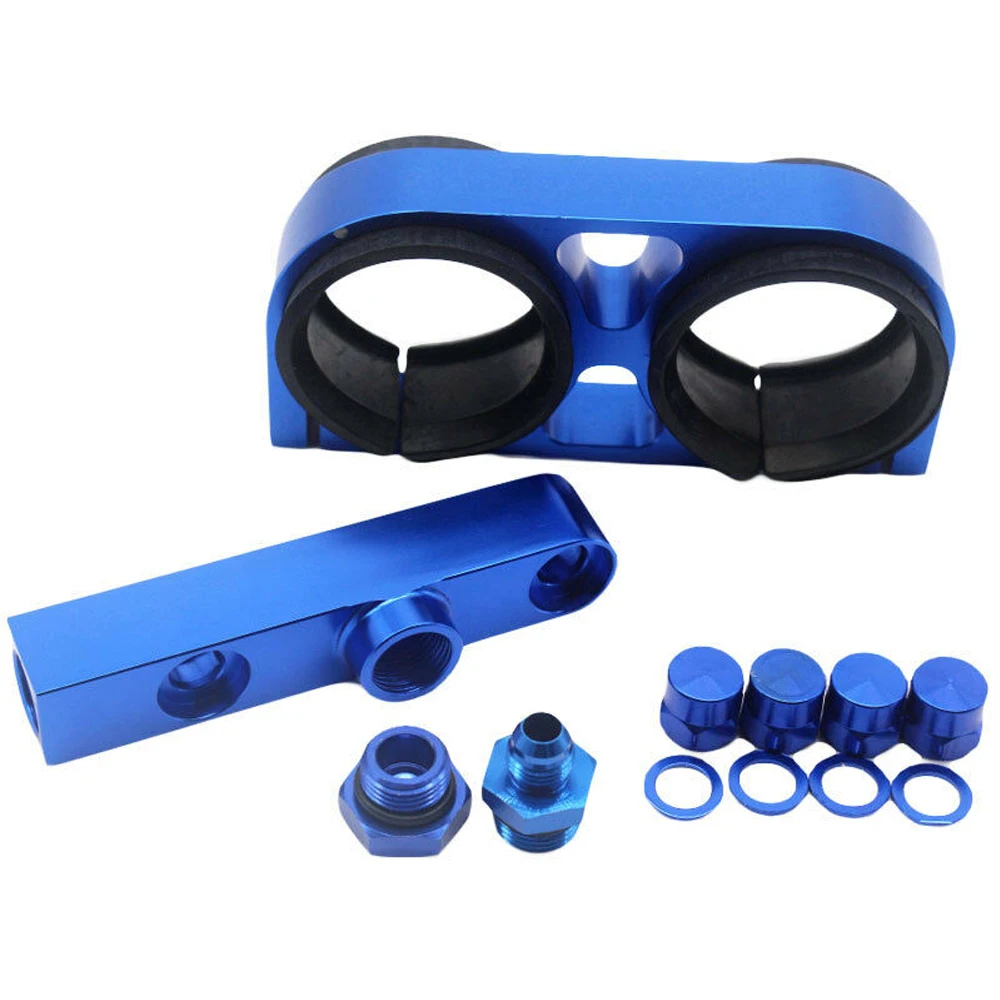 Aluminum Twin Dual Fuel Pump 044 Mounting Bracket,Dual Double Twin External Fuel Pump Bracket