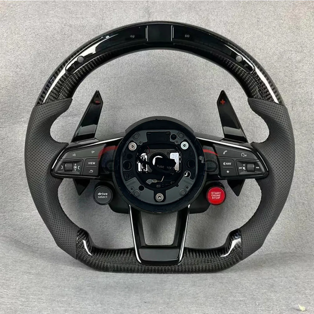 Audi R8 A3 A4 A5 A6 A7 A8 S3 S4 S5 S6 S7 S8 Q3 Q5 Q7 Q8 Multifunctional Carbon Fiber Led Steering
