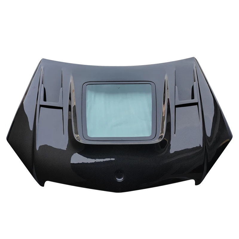Auto Body System 3k Twill W204 Transparent Front Bonnet For Mercedes-benz C Class W204 Carbon Fiber Engine Hood C63 AMG