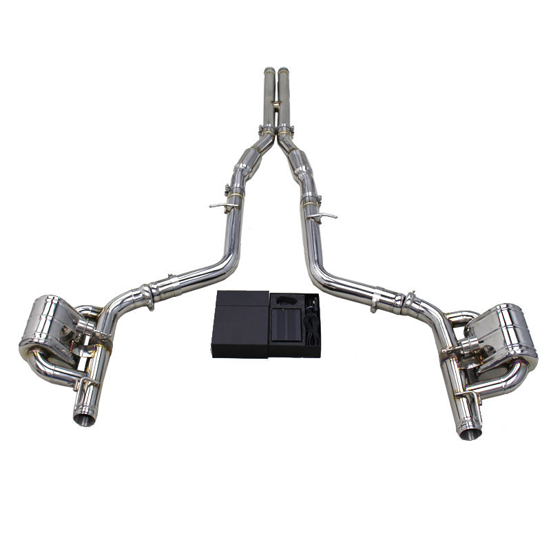 BK Catback Muffler for Dodge Challenger Hellcat Widbody SRT 6.2T 2016-2022 Stainless Steel Exhaust Pipes Vacuum Valve