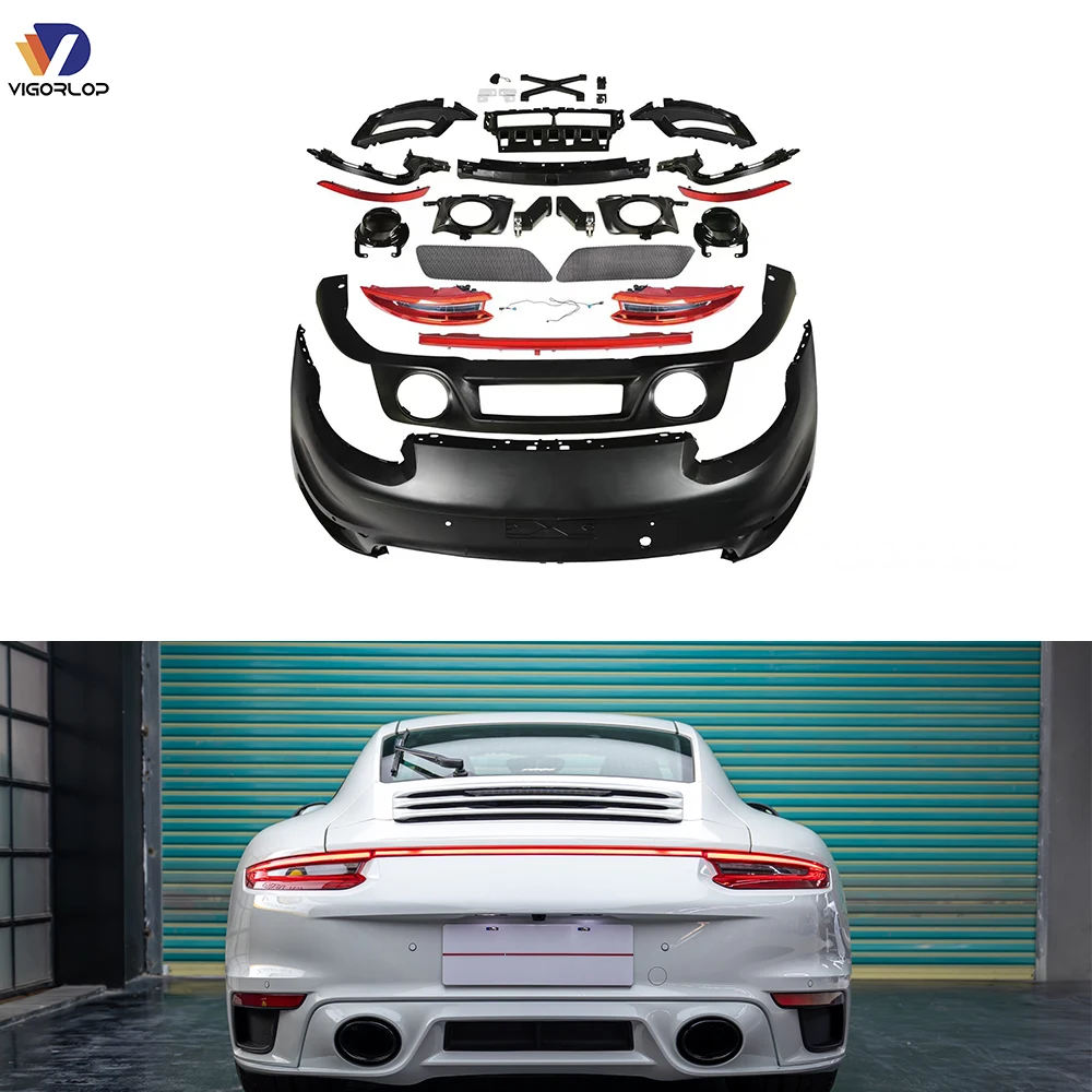 Body Kit New Car Bumpers Upgrade Modification For Porsche 911 991 2012-2019 Upgraded 992 Rear Bumper