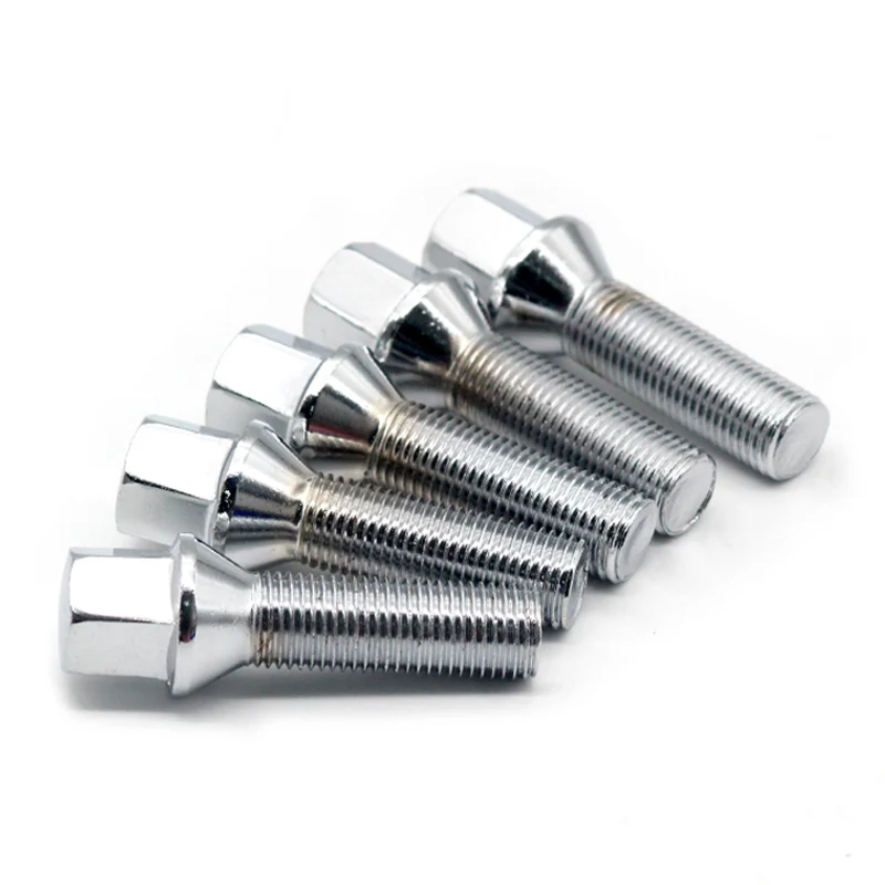Car Alloy Wheels Nuts Bolts Screws Length 28mm M12x1.5 12x1.25 14x1.5 14x1.25 For Vw Golf Benz Audi A4 A5 Tt Bmw E90 E46