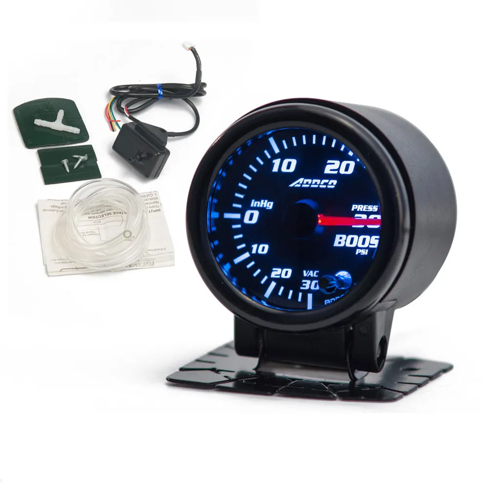 Car Meter Auto 12v 52mm/2" 7 Colors Universal Psi Turbo Boost Gauge Led With Sensor And Holder Ad-ga52boostpsi