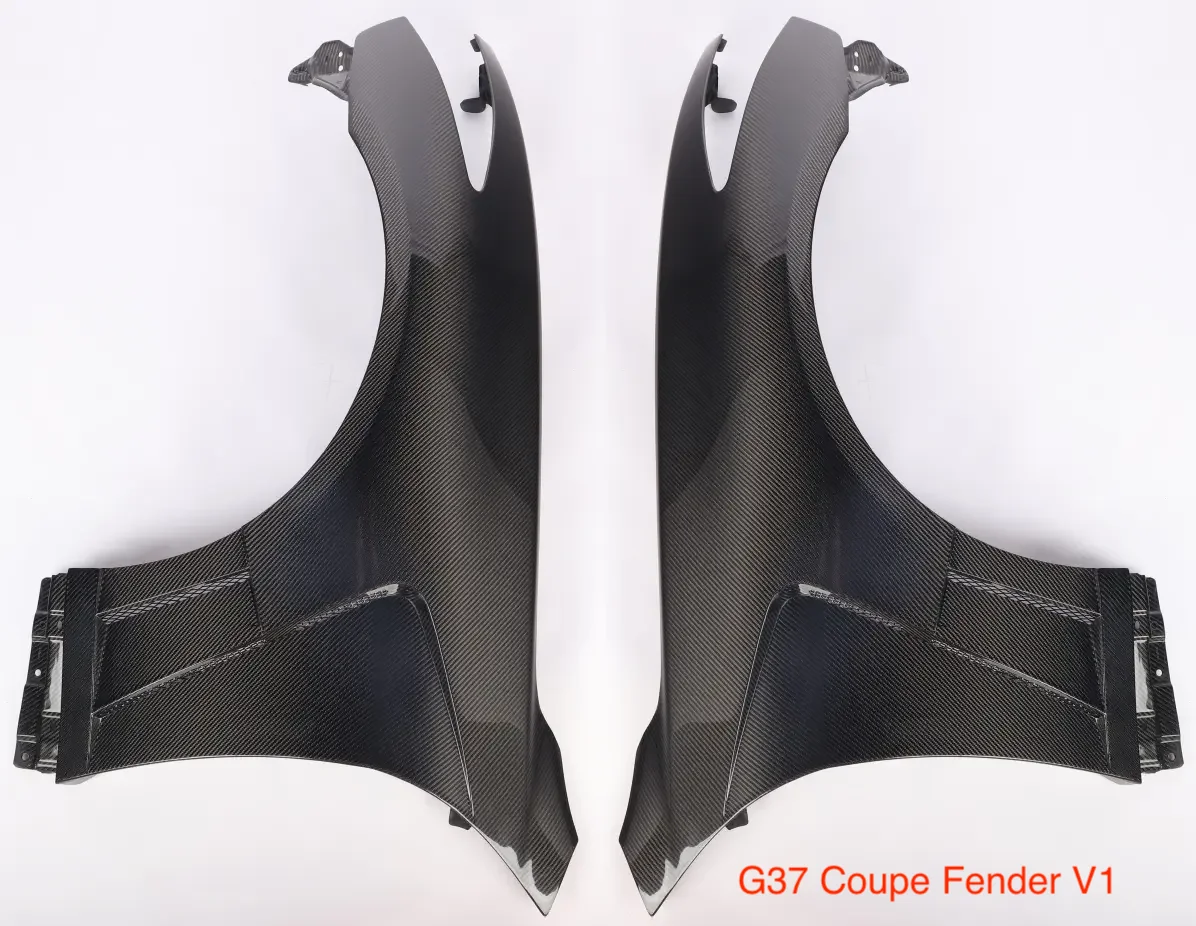 Carbon Fiber Fenders For Infiniti G37 Coupe 2008-2013 Real Carbon Fiber Fenders Honeycomb