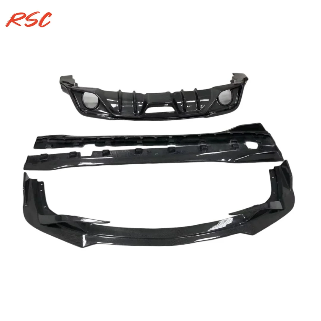 Carbon Fiber Front Lip Splitter Side Skirts Rear Diffuser Spoiler For Mustang Body Kit