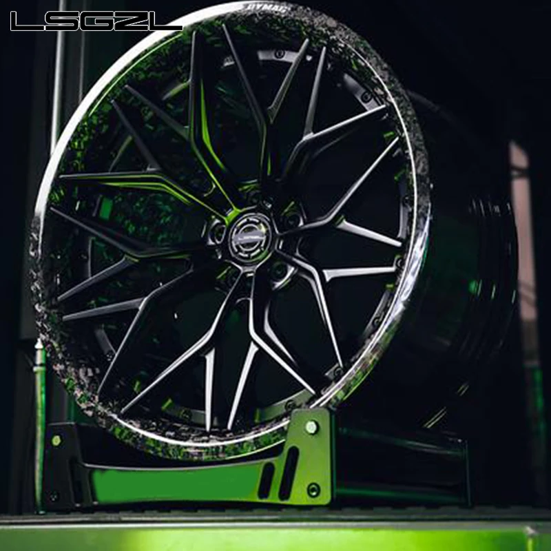 Carbon Fiber Wheel Forged Brush Chrome Luxury Deep Concave 17 18 19 20 21wheel Alloy Car 5x114.3