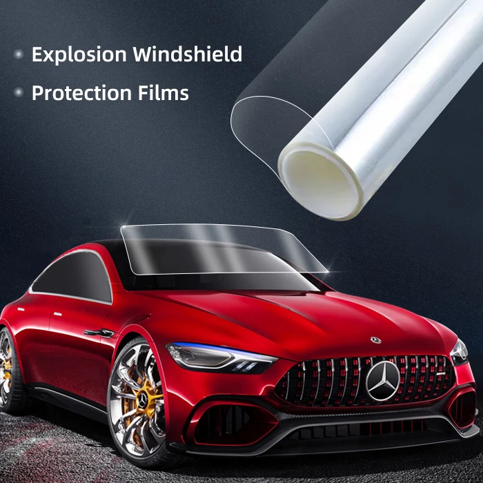 Carlas Explosion Proof Armored Windshield Protection Films Safe Driving Anti-scratch Anti-flying Stone Car Window Film