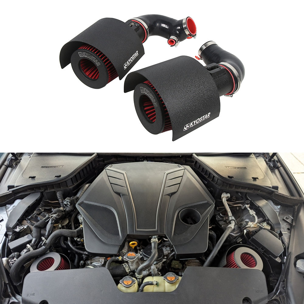 Cold Air Intake Kit+ Heat Shield for Infiniti Q50 Q60 3.0L Twin Turbo VR30DDTT 2016+
