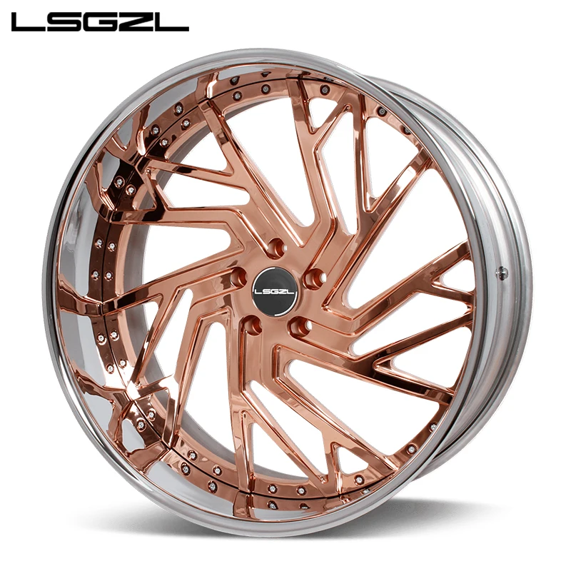 Custom 2 Piece 18 20 22 24 26 28 Inch Deep Concave Forged Alloy Oem Wheel 5x127 5x120 5x114.3 5x130
