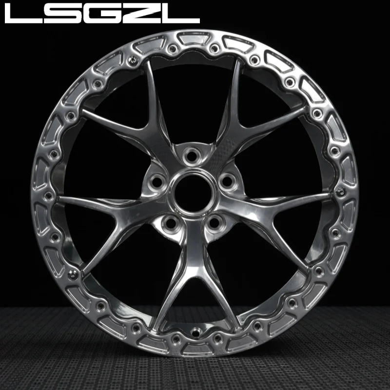Custom Beadlock Forged Polished Car Wheels 15 16 17 18 Inch 5x114.3 5x130 5x120 Passenger Car