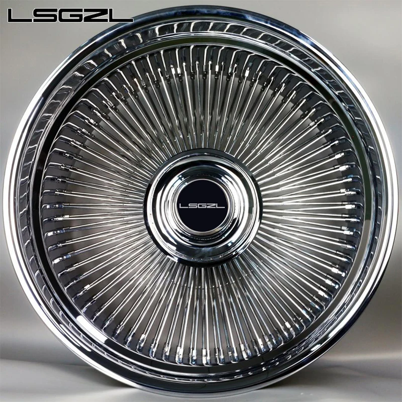 Custom Chrome Steel Wire Wheel 20 Inch Wire Spoke 20 22 24 26 Inch Knock Off 5x114.3 5*4.5 5x127