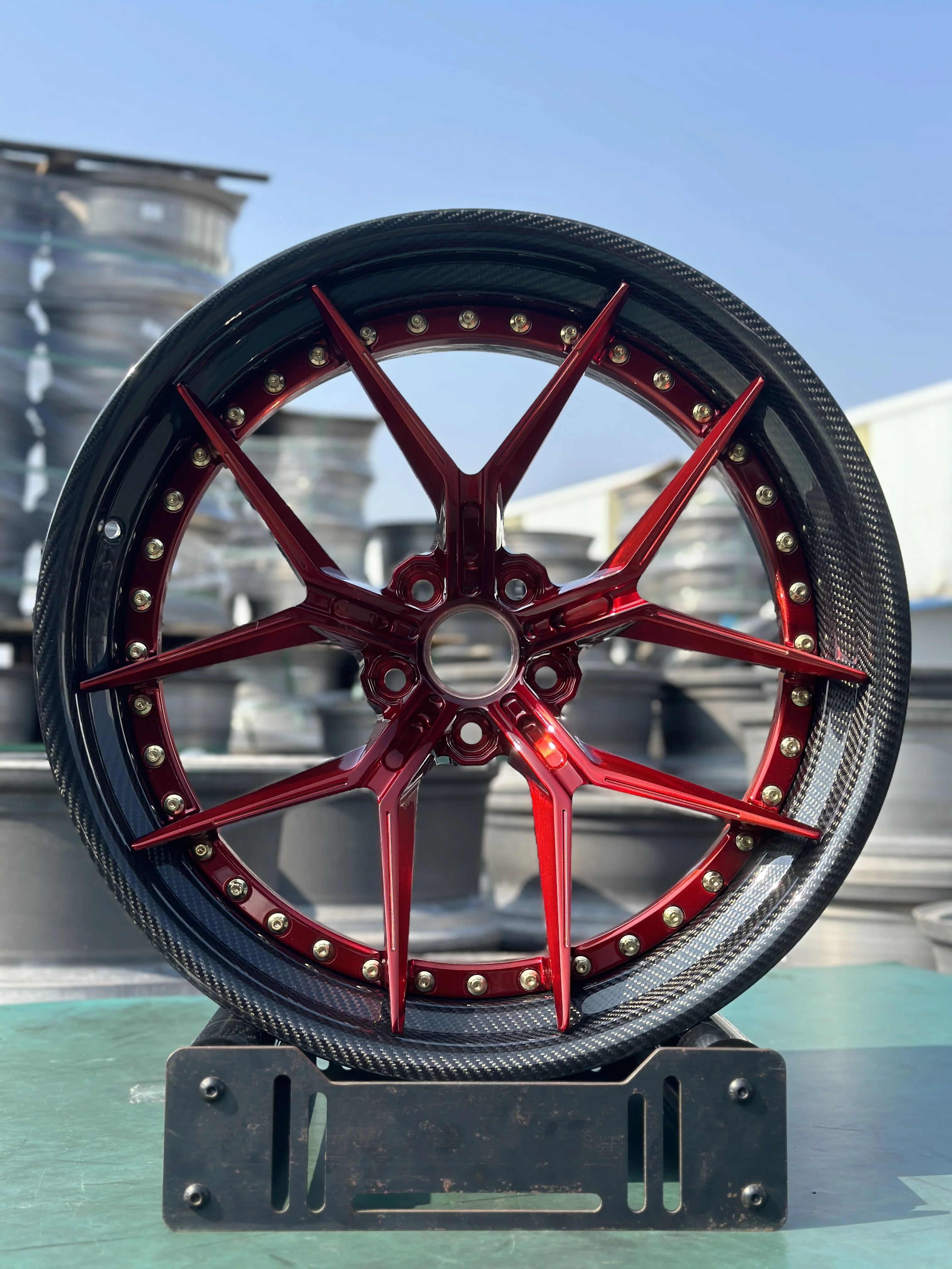 Custom For Bmw M3 M4 For Audi For Benz Wheels 18-24 Inch High-end Forged Two-piece Carbon Fiber