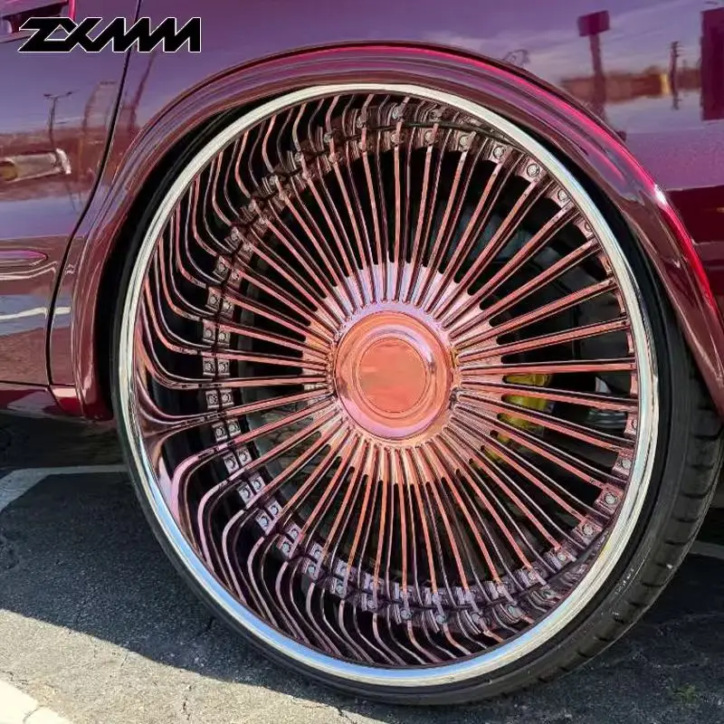 Custom Forged 2-piece Mesh Design High Performance Black 6061-t6 Aluminum Alloy Wheels New Universal Fitment 18-24 Inch