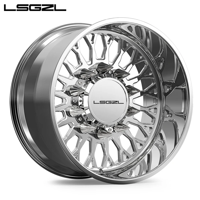 Custom Forged 20 22 24 26 28 Inch Deep Dish Truck Chrome Polish 8x6.5 Dually Wheels 8x65 8x170