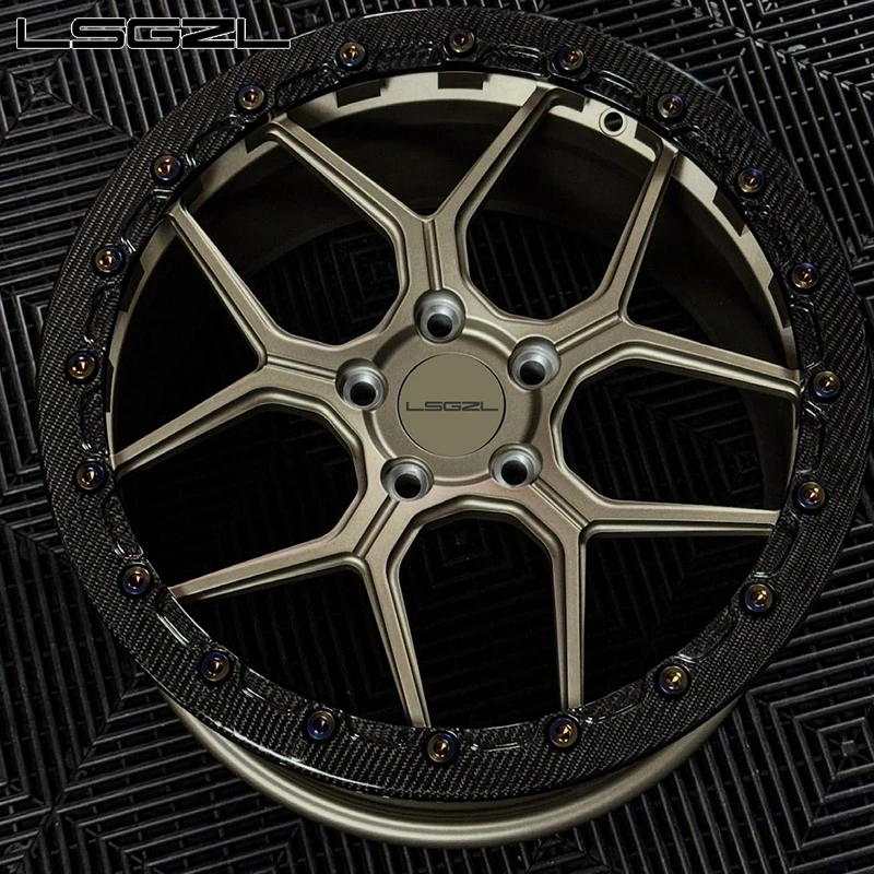 Customize Carbon Fiber Forged Beadlock Sport Rims Wheel 15 17 19 20 2122inch Wheel 5x114.3 5x130