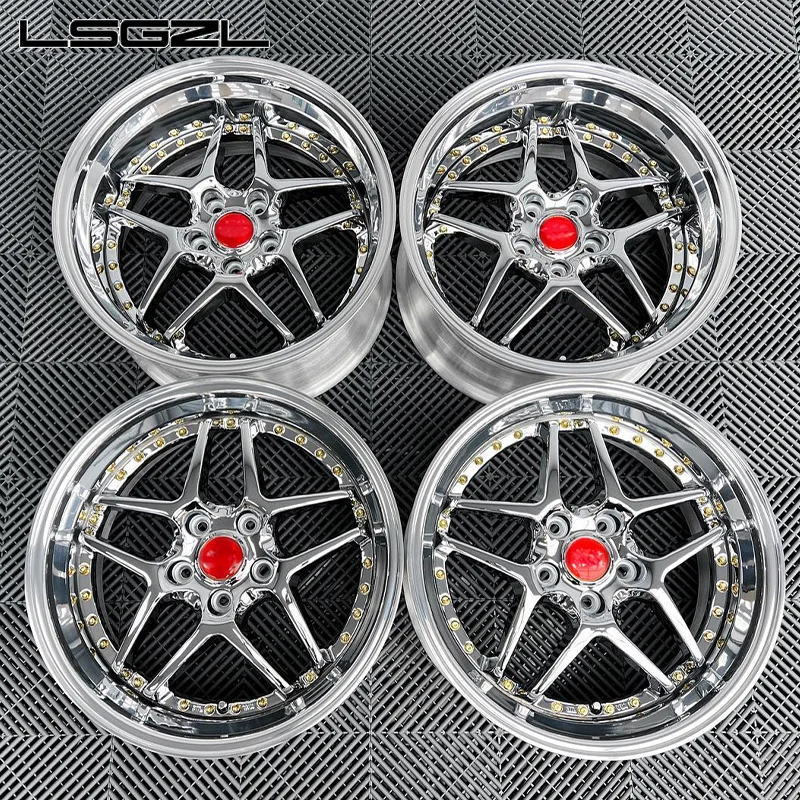 Customized 17 18 19 20 21 22 Inch 2-piece Structure Passenger Car Wheel Hub Forged Wheels 5x114.3