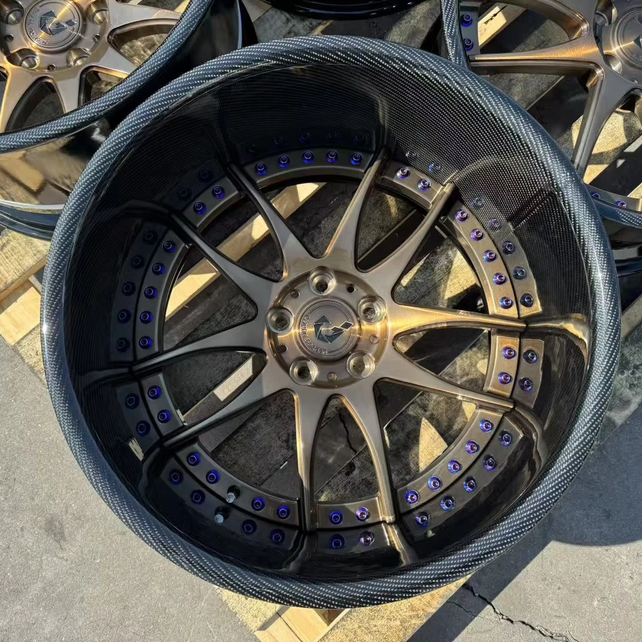 Customized 3 Piece Super Deep Dish Brushed For Widebody Nissan Gtr Supra Porsche Forged Wheels