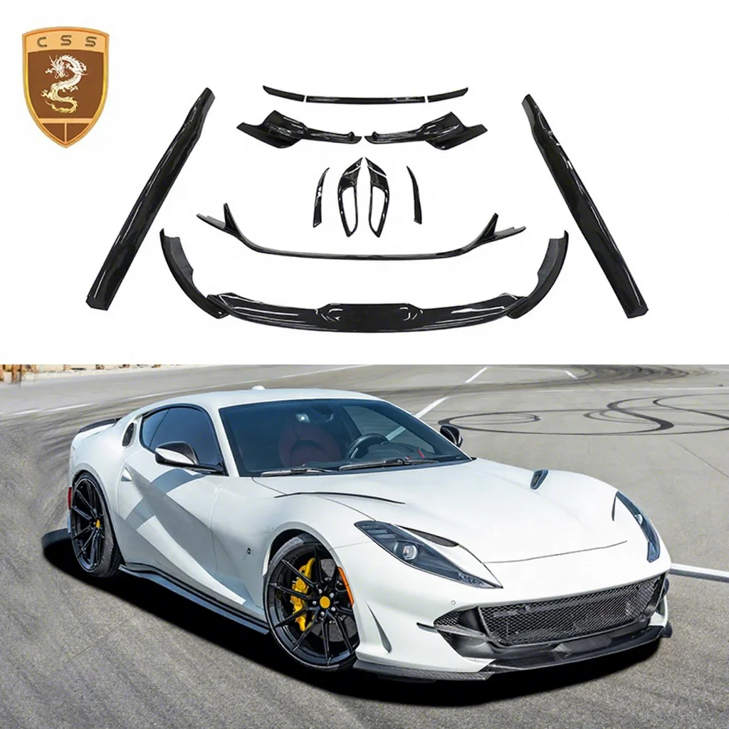 Dry Carbon Fiber Body Kit For Ferrari 812 Superfast Gts Front Lip Rear Diffuser Parts Upgrade