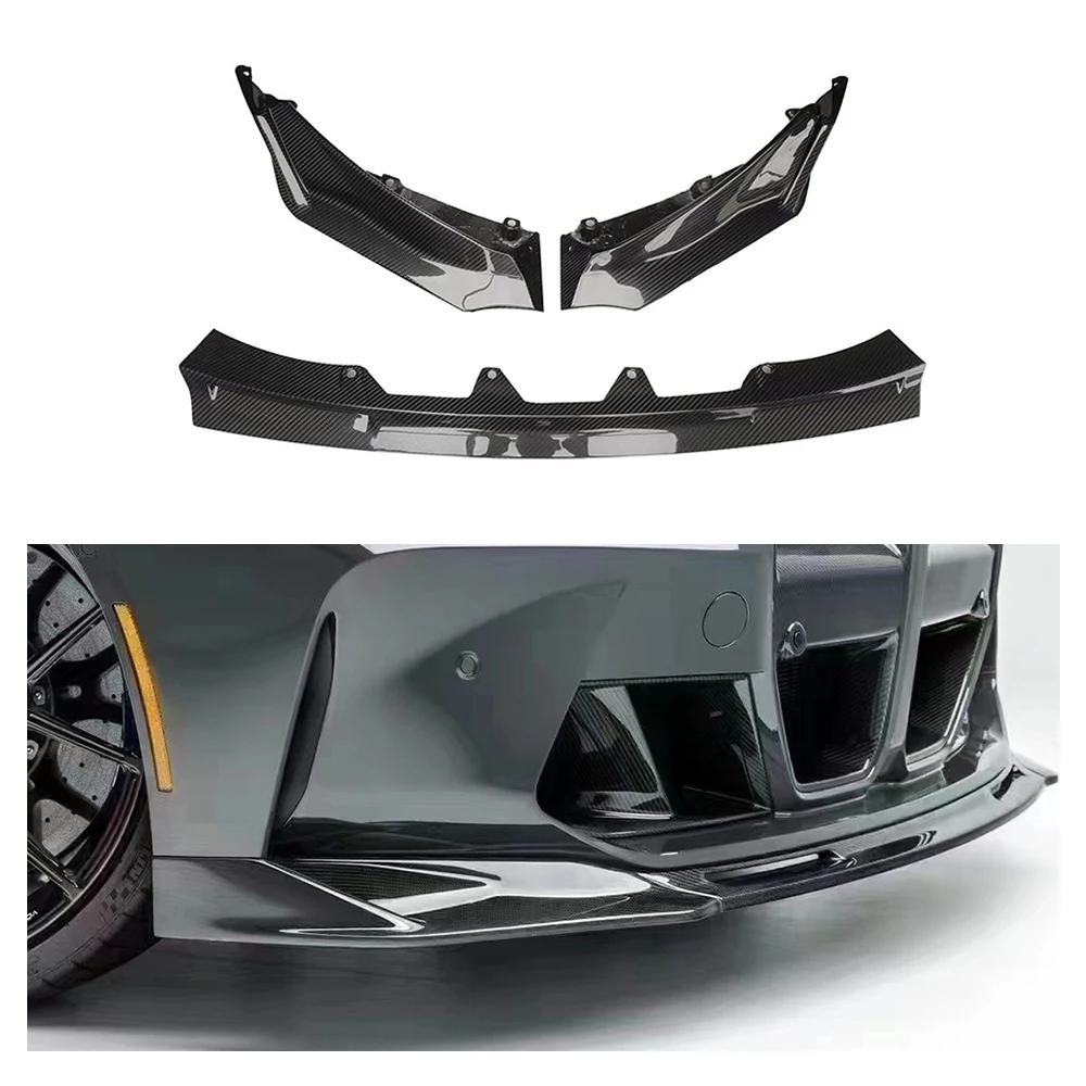 Dry Carbon Fiber V Style Front Lip For Bmw G80 M3 G82 M4 | Autoclave Process | 100% Fitment Guarantee