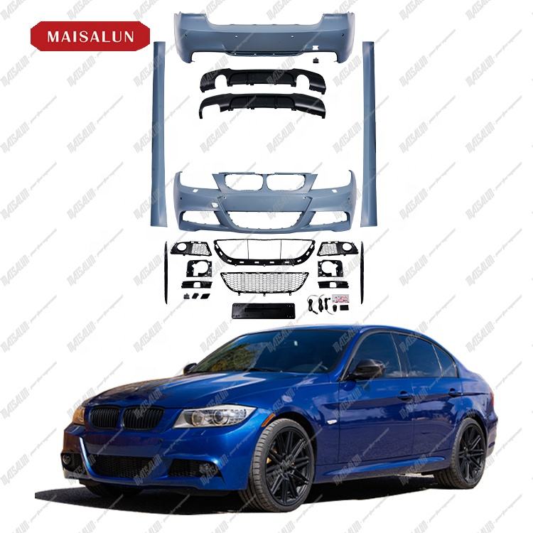E90 LCI Car Bumper Upgrade to MT Style Bodykit for BMW 3 Series E90 LCI With Front Bumper Rear Bumper Body Kit