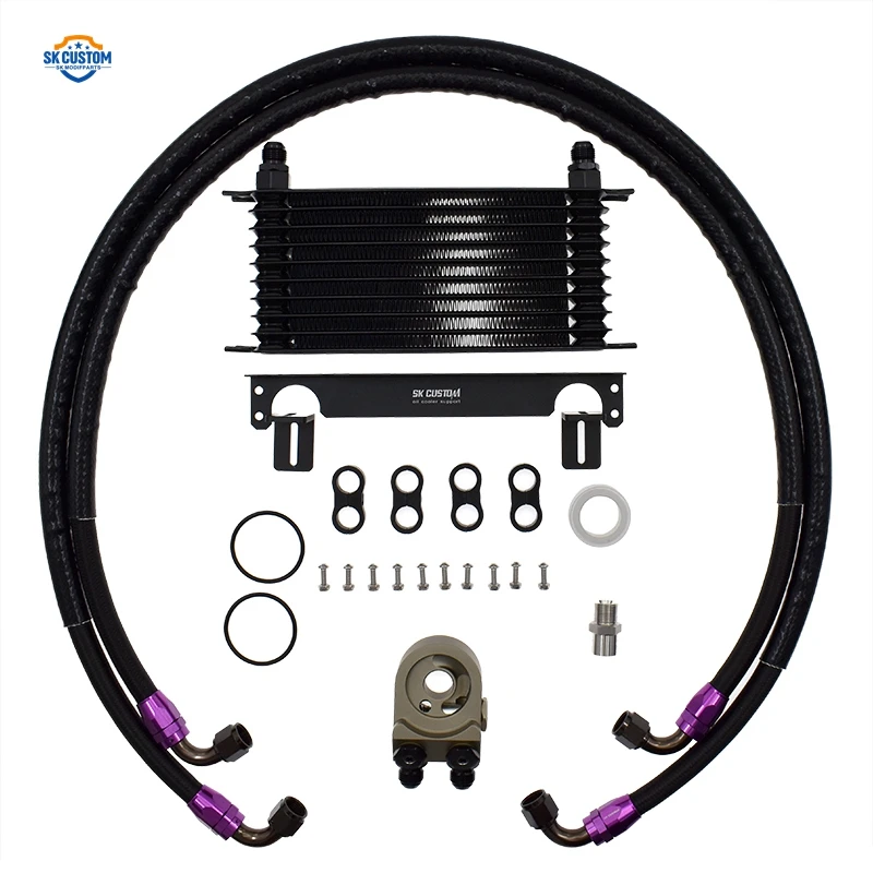Engine Oil Cooler Kit For Ford F150 Mustang Gt Oil Cooler Sandwich Plate Adapter Kit