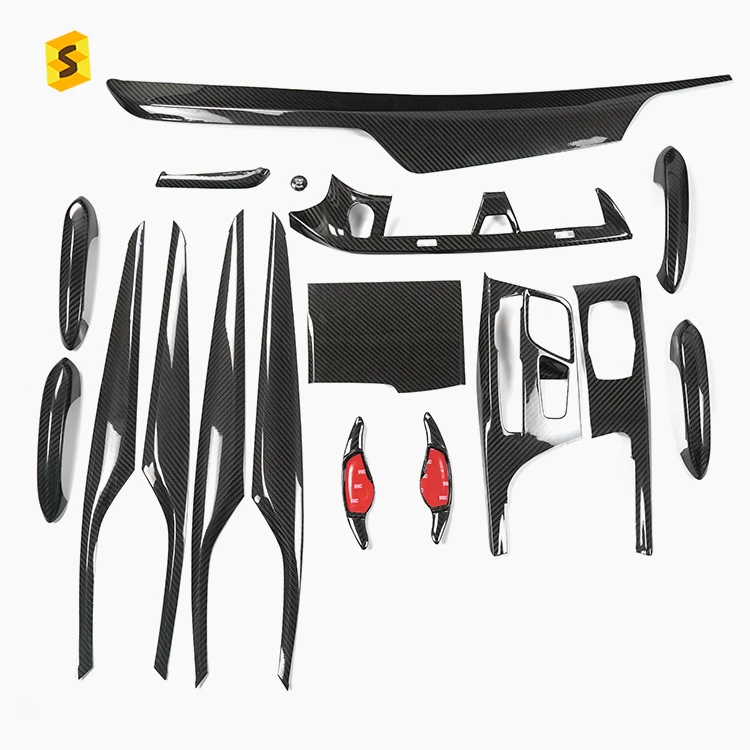 ES Real Carbon Fiber Whole Full Set Interior Accessories For BMW 3 Series