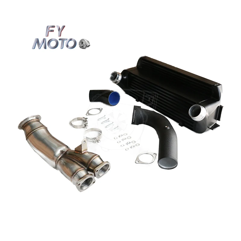 Evo1 Intercooler + Downpipe + Chargepipe For Bmw E82 E88 135i E90 E92 335i N55