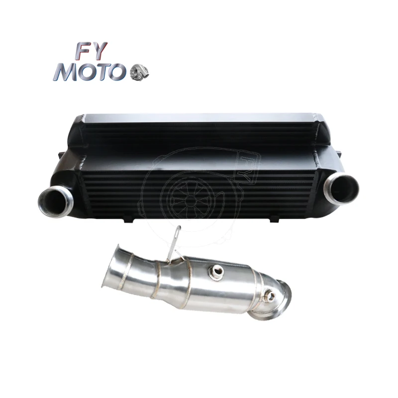 Evo1 Intercooler + Downpipe For Bmw F22 F32 F33 435xi 435i M235i M235xi 2013+ Ewg F87 M2 2016+