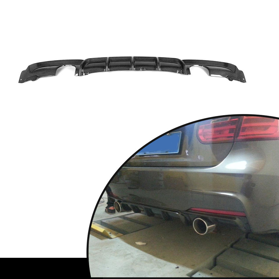 F30 BMW 3 Series M-Tech Carbon Fiber Rear Bumper Diffuser | Rear Valance & Diffuser